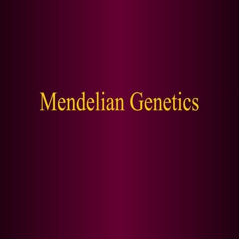 Mendelian genetics and punnett squares slideshow