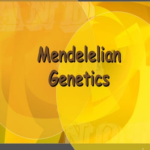 Mendelian genetics powerpoint massengale