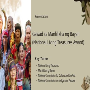 National Living Treasures of the Philippines | PPTX