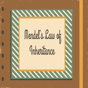Mendel's law of inheritance