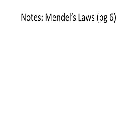 Mendels Laws Pptx