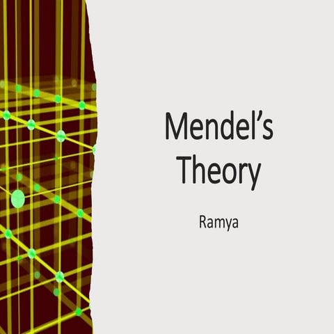 Mendel's Theory of science for american curriculum