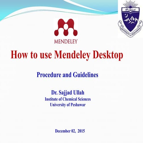 Mendeley Desktop Reference Manager