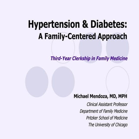 HTN DM for 3rd Yr Clerkship Family Med