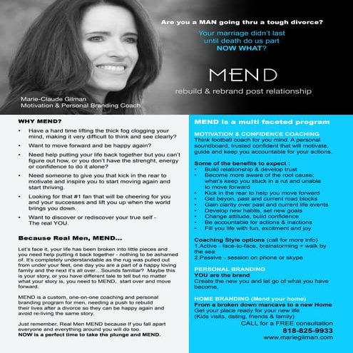 MEND - rebuild & rebrand post relationship