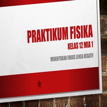 Menentukan fokus lensa negatif