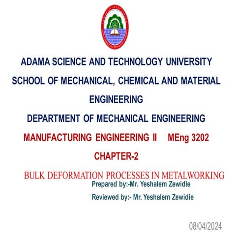 Introduction to Metal Forming Processes – A detailed exploration of key ...
