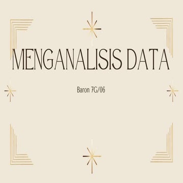 Menganalisis data