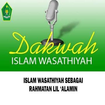 Islam Wasathiyah Kelas X (materi ini terkait moderasi beragama) | PPTX