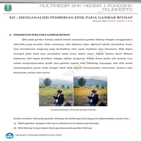 KD : Menganalisis pemberian efek pada gambar bitmap