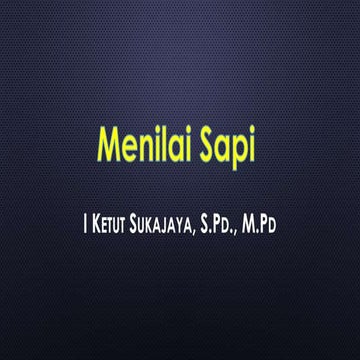Menganalisis sapi | PPTX