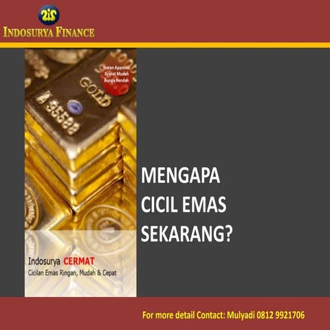 Mengapa beli emas sekarang