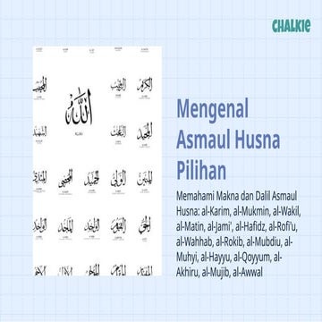 asmaul husna presentasi kelas pembelajaran | PPTX