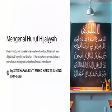 Mengenal-Huruf-Hijaiyyah SEKOLAH PEKAN RANAU SABAH