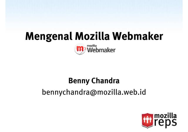 Mengenal Mozilla Webmaker