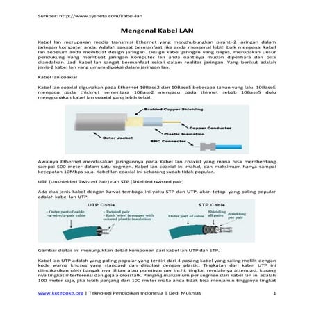 Mengenal kabel lan | DOC