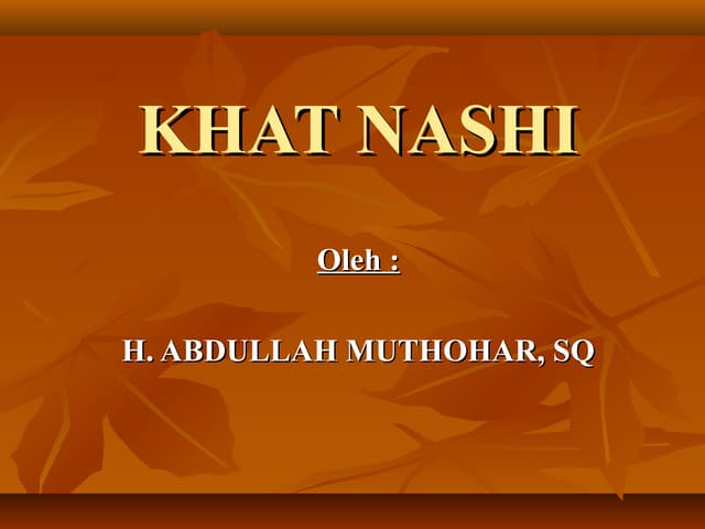 Mengenal  khat 
