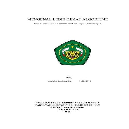 Dasar-Dasar Pemrograman - 2 Pengantar Algoritma | PDF