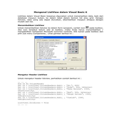 list view visual basic | PDF