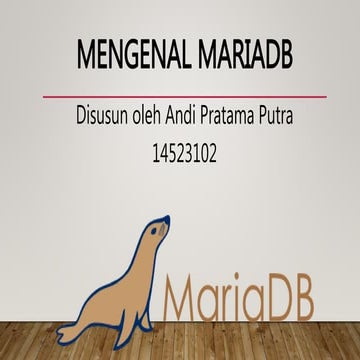 Mengenal mariadb