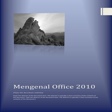 Mengenal office 2010 bab i