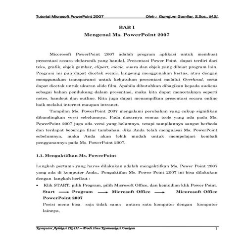 Mengenalpowerpoint2007