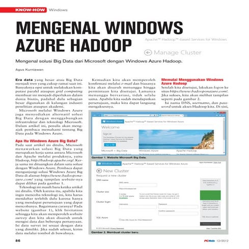 Mengenal Windows Azure Hadoop