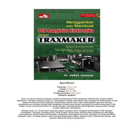 Menggambar dan membuat pcb rangkaian elektronika dengan trax maker