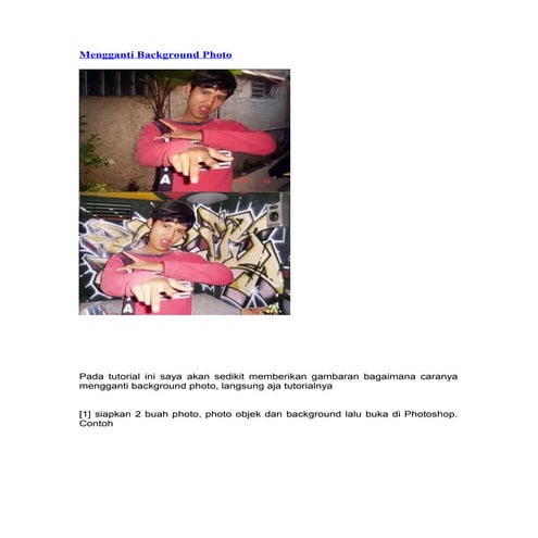 Mengganti background photo