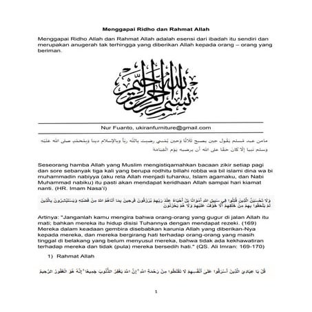 Menggapai ridho dan rahmat allah | PDF