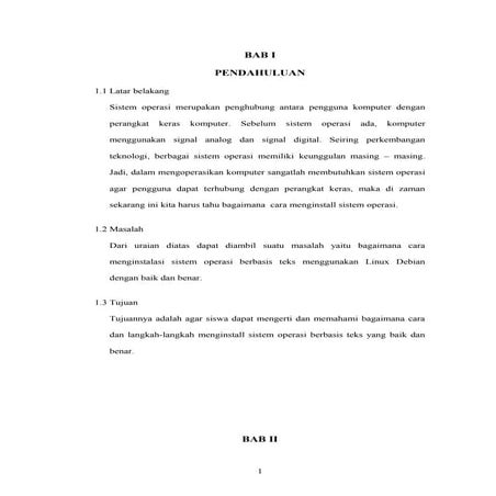 Menginstallasi  Sistem  Operasi  Berbasis Text