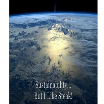 Sustainability - But I Like Steak!
