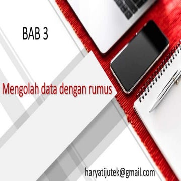 Mengolah data dengan rumus