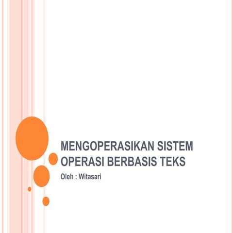 Mengoperasikan sistem operasi berbasis teks | PPT