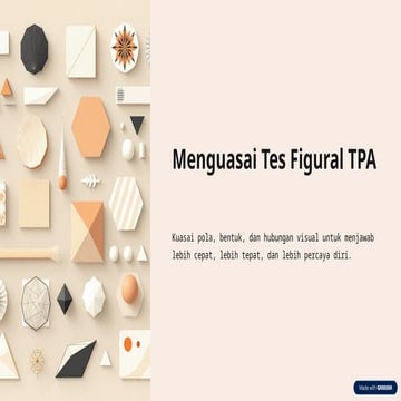 Menguasai Tes Figural TPA: Strategi dan Teknik Analisis Visual | PPTX