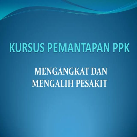 MENGANGKAT DAN MENGALIHKAN KEDUDUKAN