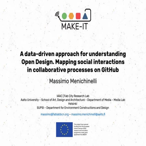 A data-driven approach for understanding Open Design @ Design For Next