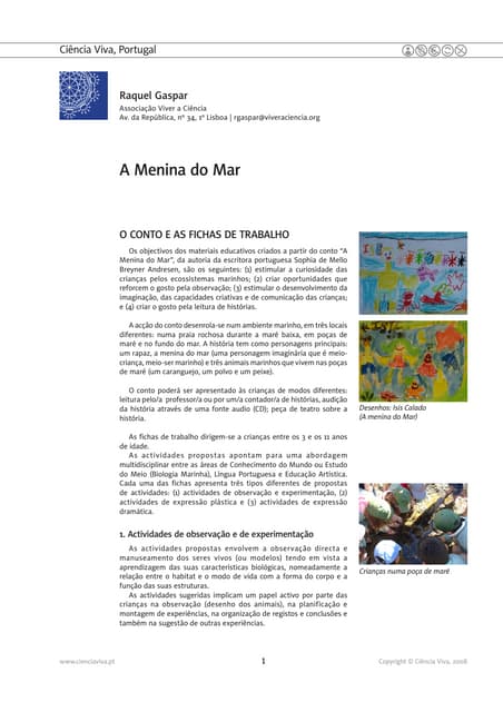 "A menina do mar" - Ficha Pedagógic...