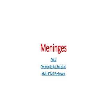 Meninges anatomy of meninges by Abid .  .