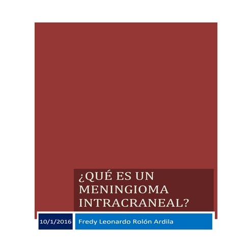 Meningioma intracraneal