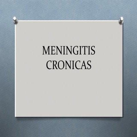 Meningitis cronicas