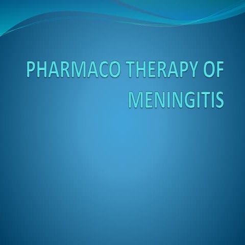 Meningitis drug treatment