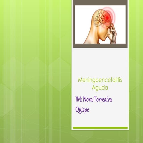 Meningoencefalitis aguda ultim