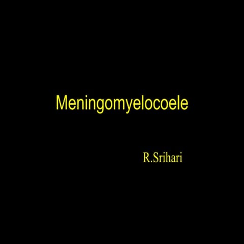 Meningomyelocoele