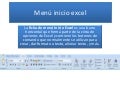 Menú inicio excel
