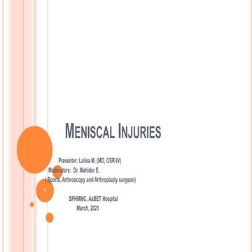 Meniscal injuries