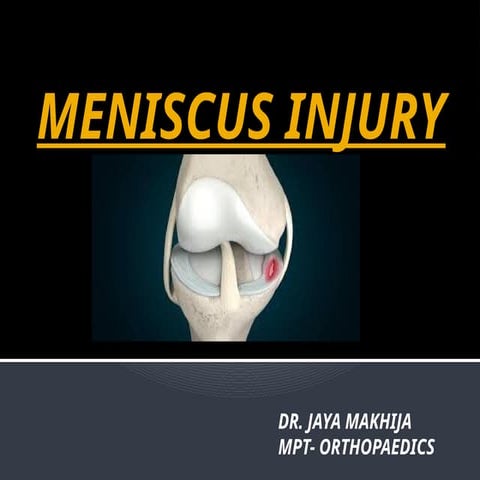 MENISCUS INJURY in sports player -physiotherapy | PPTX