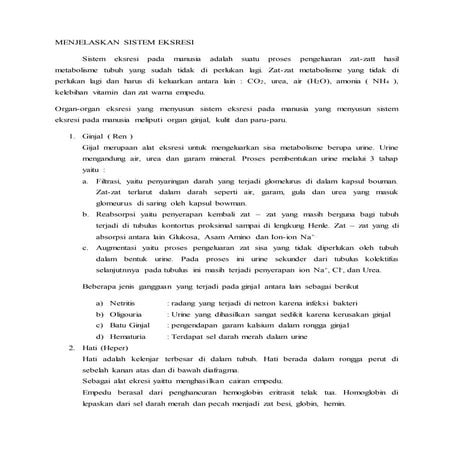 Menjelaskan sistem eksresi