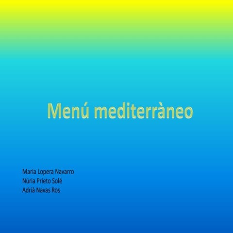 Menúmediterràneo