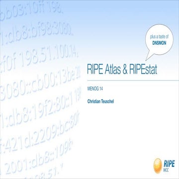 RIPEstat & RIPE Atlas